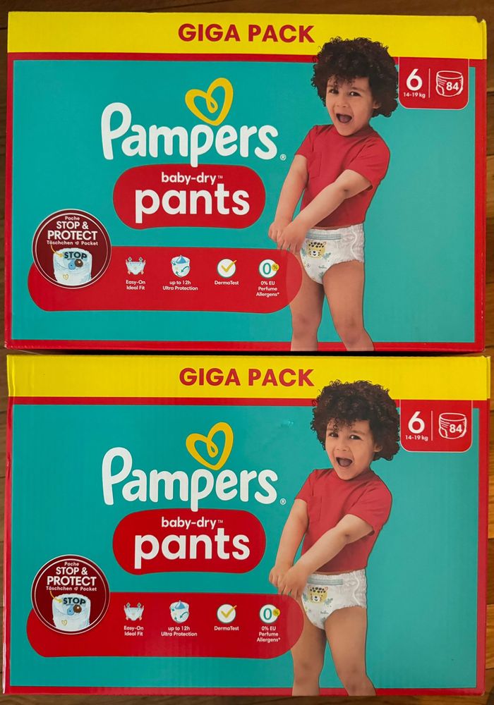 2 giga pack de couches taille 6 pants baby dry