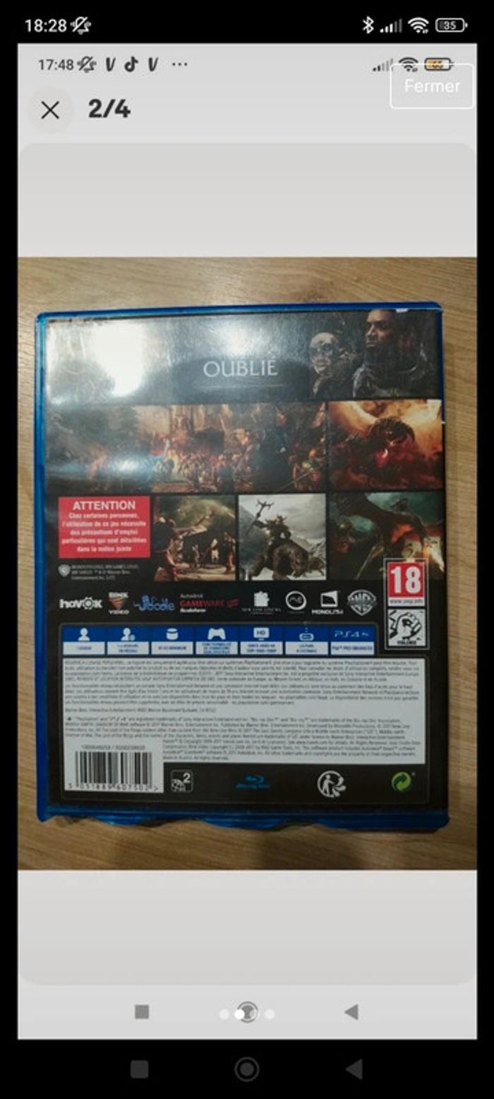 La terre du milieu l'ombre de la guerre ps4 - photo numéro 2