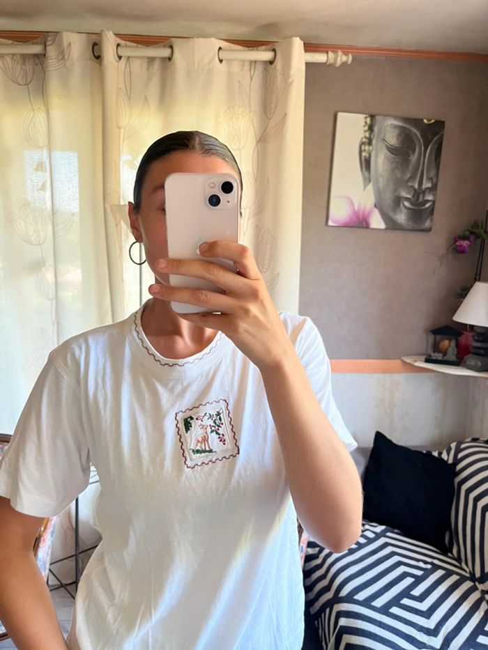 Tee-shirt coquette biche western country y2k 2000yer bohème champêtre vintage - photo numéro 2