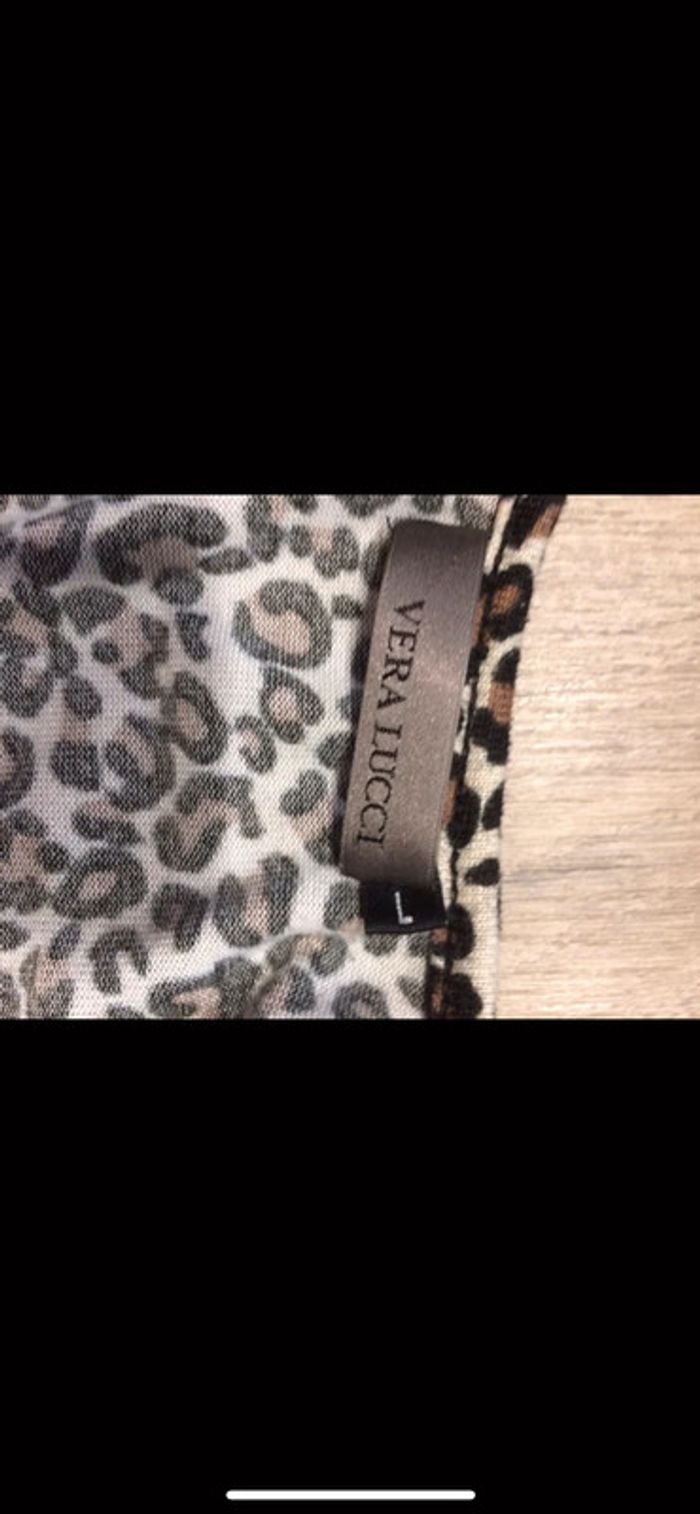Joli pull léger imprimé léopard taille L - photo numéro 6