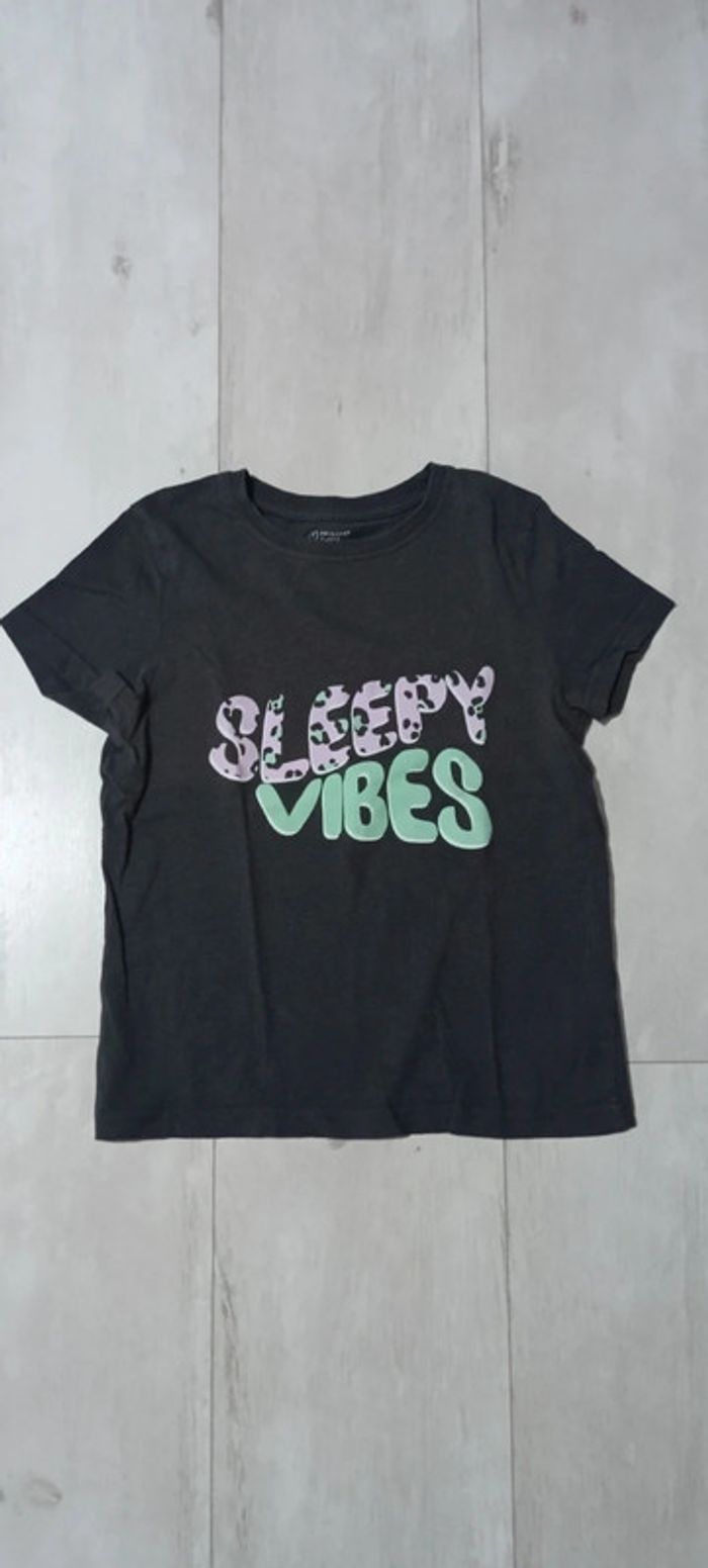 Ensemble Pyjama Fille - Primark - Noir et Imprimé Léopard Lilas/Vert - 7-8 ans / 128 cm - photo numéro 2