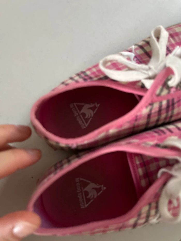Chaussure toile le coq sportif rose - photo numéro 3