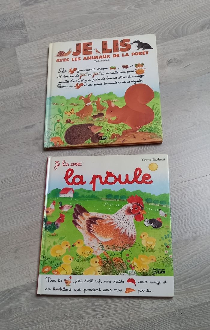 2 livres "je lis" apprentissage lecture avec image