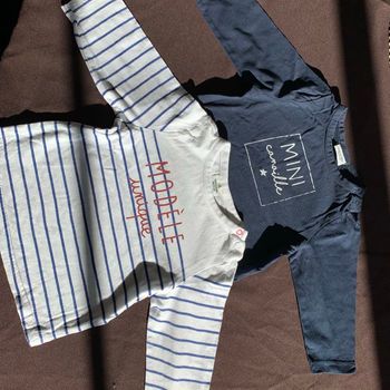 Lot 2 t-shirt 9 mois TAO Modèle unique