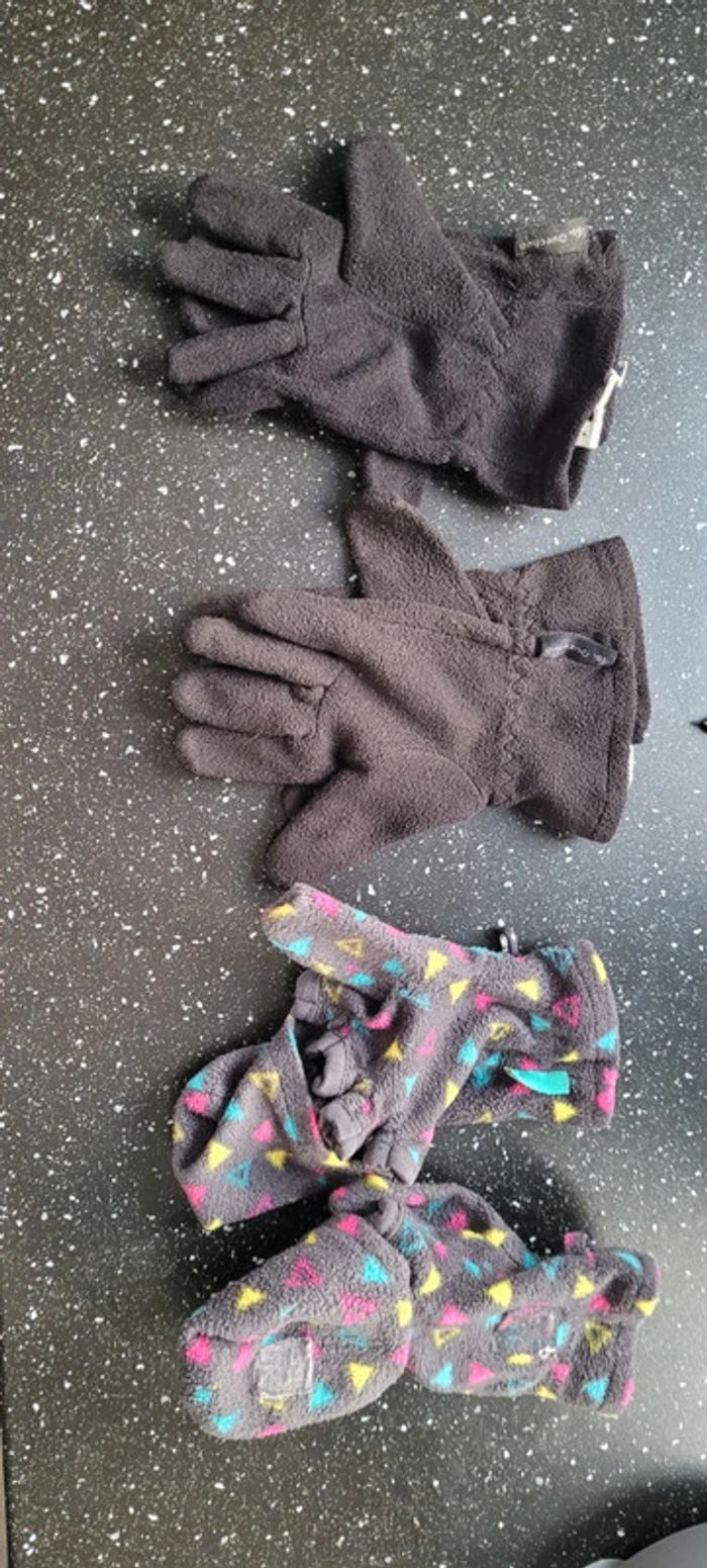 Lot de gants et mitaines polaire enfant 6ans