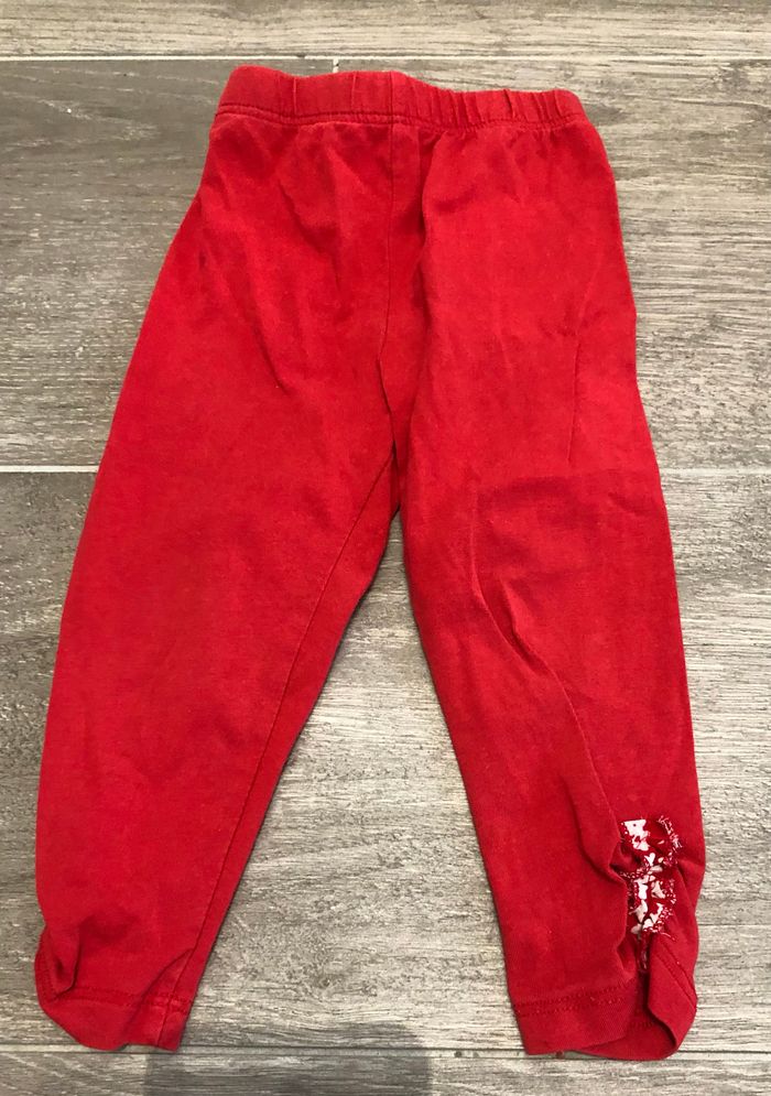 Legging rouge à froufrou 80 cm