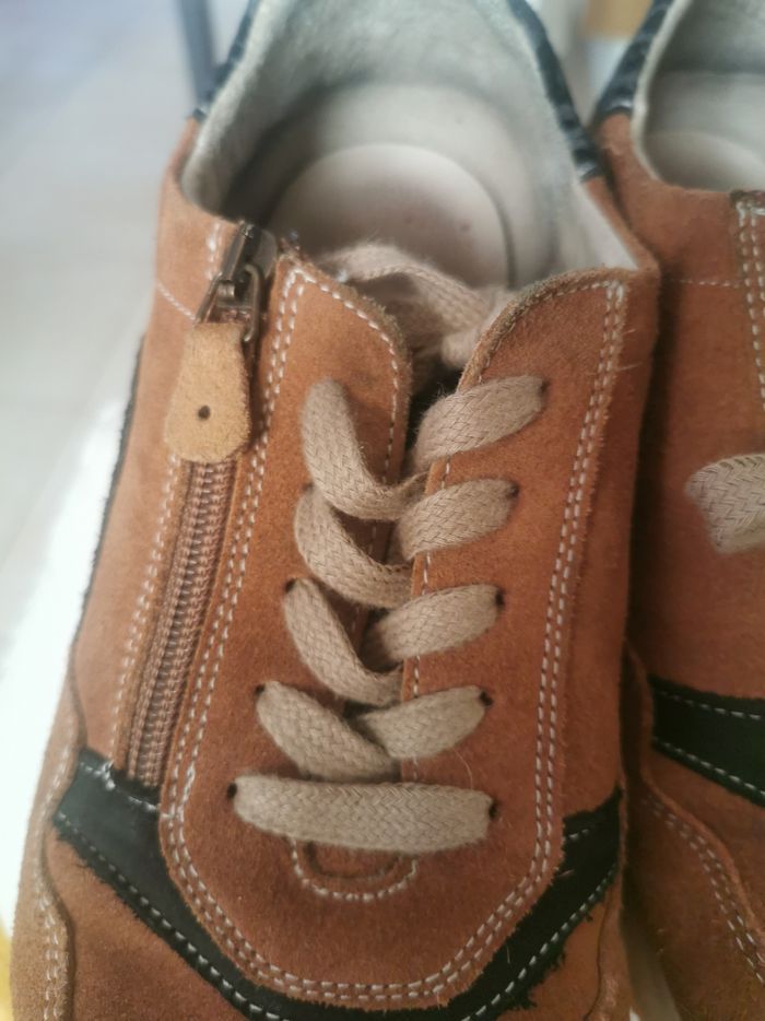 Sneakers croûte de cuir Kiarflex p 41 confort - photo numéro 2