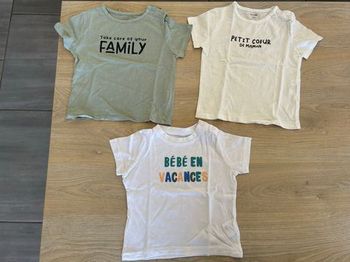 Lot de 3 tee-shirts garçon en 18 mois 