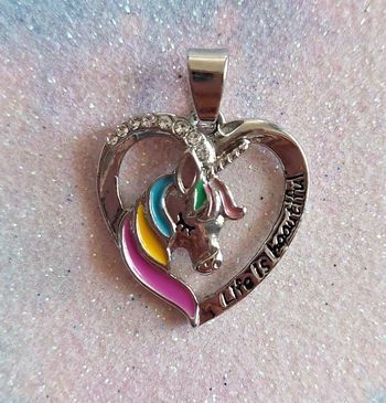 Pendentif Licorne multicolore
