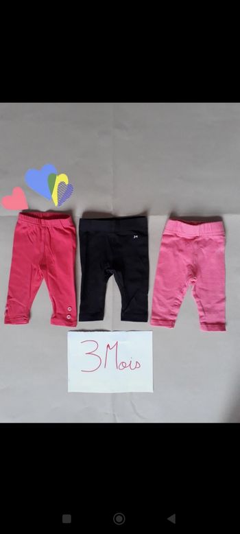 Lot 3 leggings 3 mois