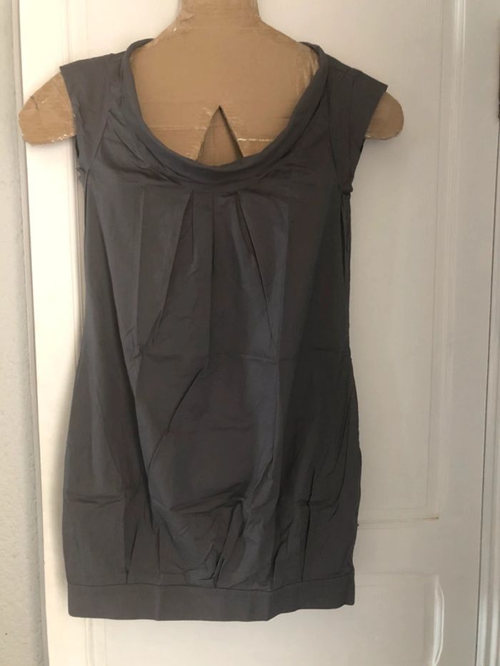 BB30- Robe grise «naf-naf » vintage T XS (34-36) portée 1 journée