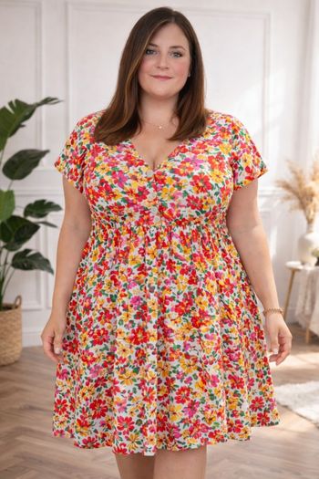 Robe fleurie éclatante multicolore Femme taille 54 marque Missguided 💍 