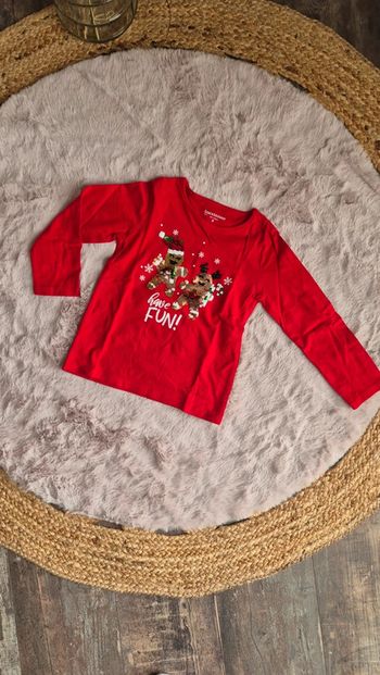 Tee shirt manches longues de Noël à sequins In Extenso 🎄 5 ans