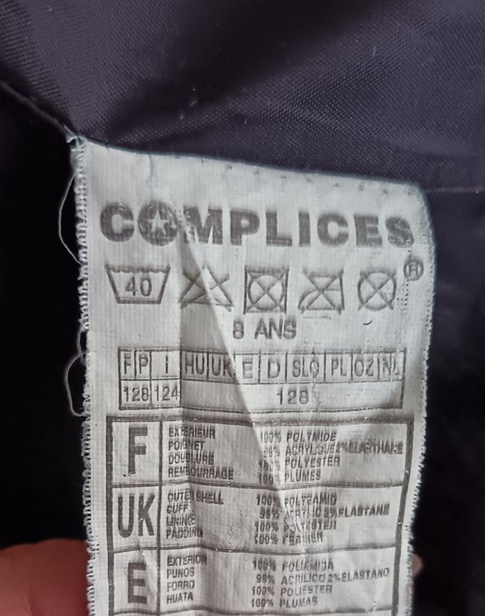 Manteau doudoune 8 ans Complices en très bon état - photo numéro 4