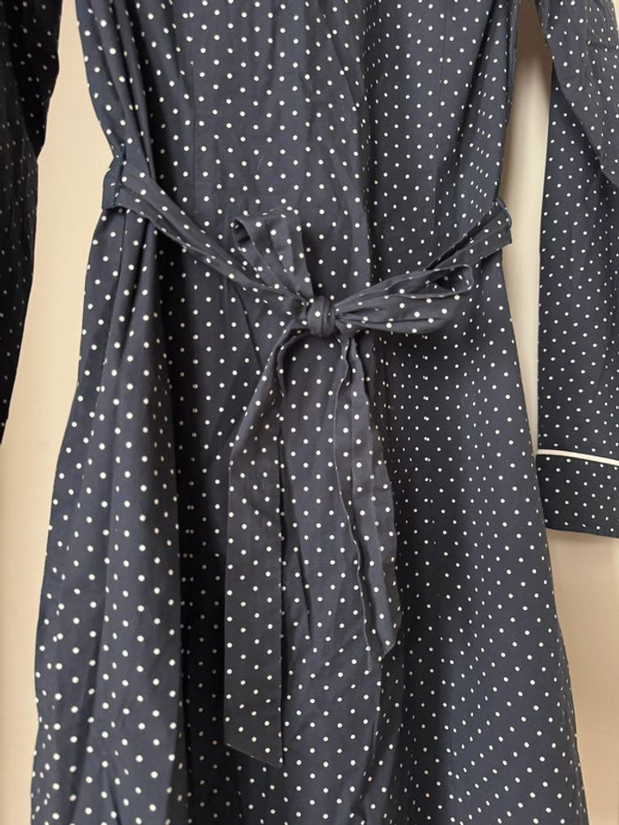 Robe chemise courte boutonné marine point blanc S Tommy Hilfiger - photo numéro 4