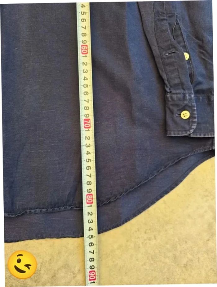 Chemise Ralph Lauren manche longue Taille L bleu noir Homme Men CHE121 - photo numéro 5