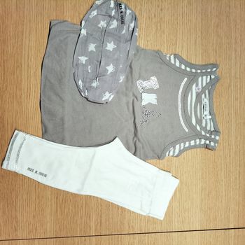 Ensemble 3 pièces IKKS : tunique+ leggings + bandeau - 12 mois