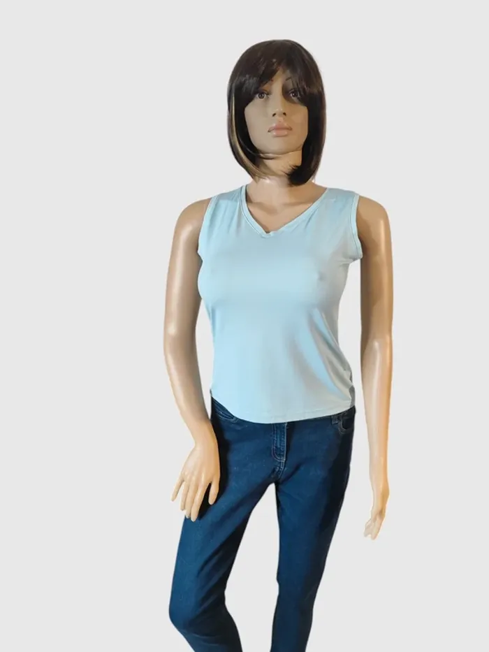 Débardeur Influx Bleu Clair, Taille 3XL, Confort Estival - photo numéro 2