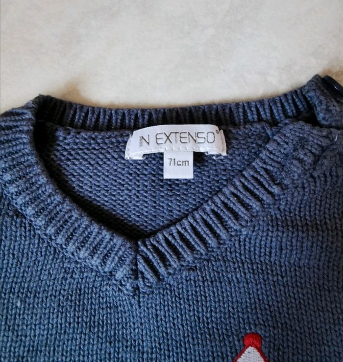 Pull sans manches bébé garçon 9 mois Noël - photo numéro 2