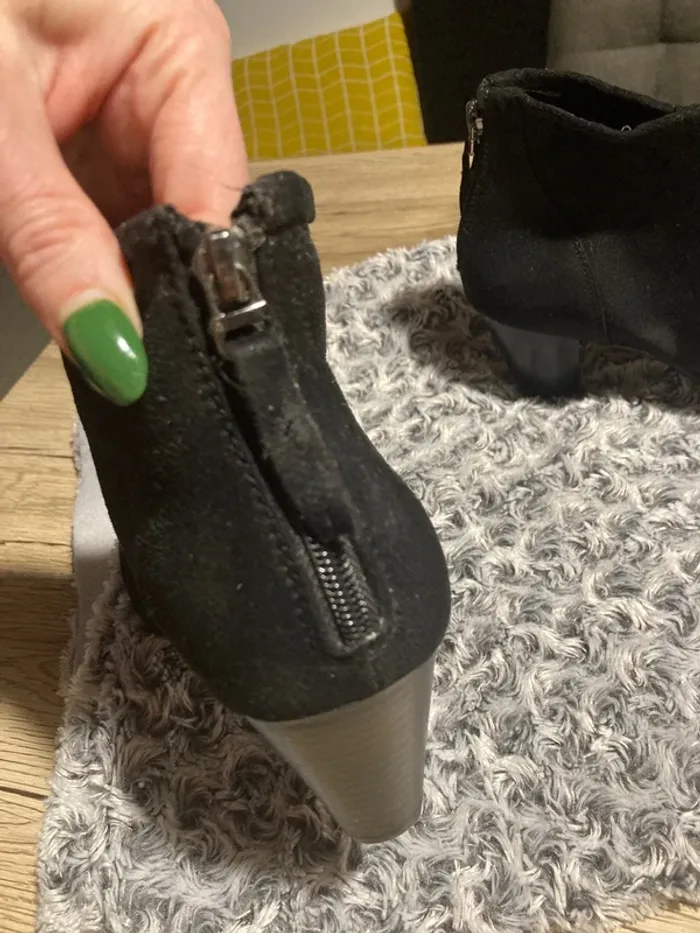 Bottine noir fermeture à l’arrière - photo numéro 2