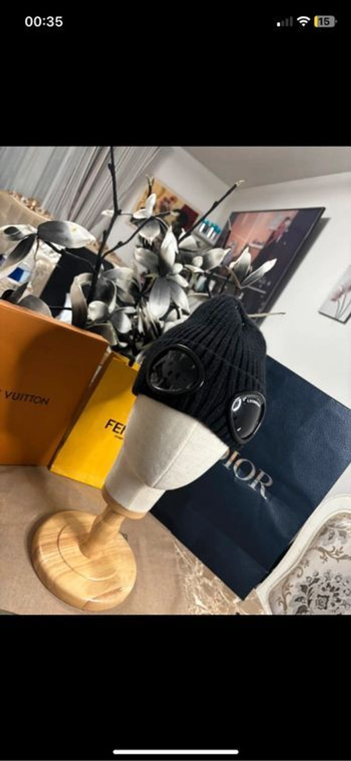 Bonnet C.P. Company Noir – Streetwear, Chaud et Confortable, Taille Unique. - photo numéro 2