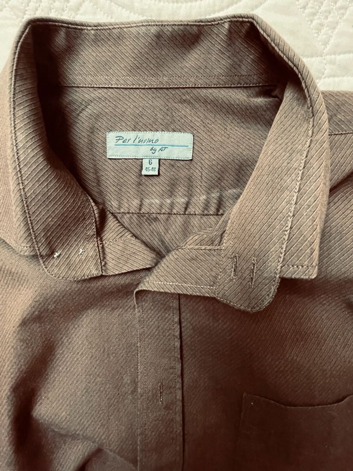 Chemise homme marron - photo numéro 3