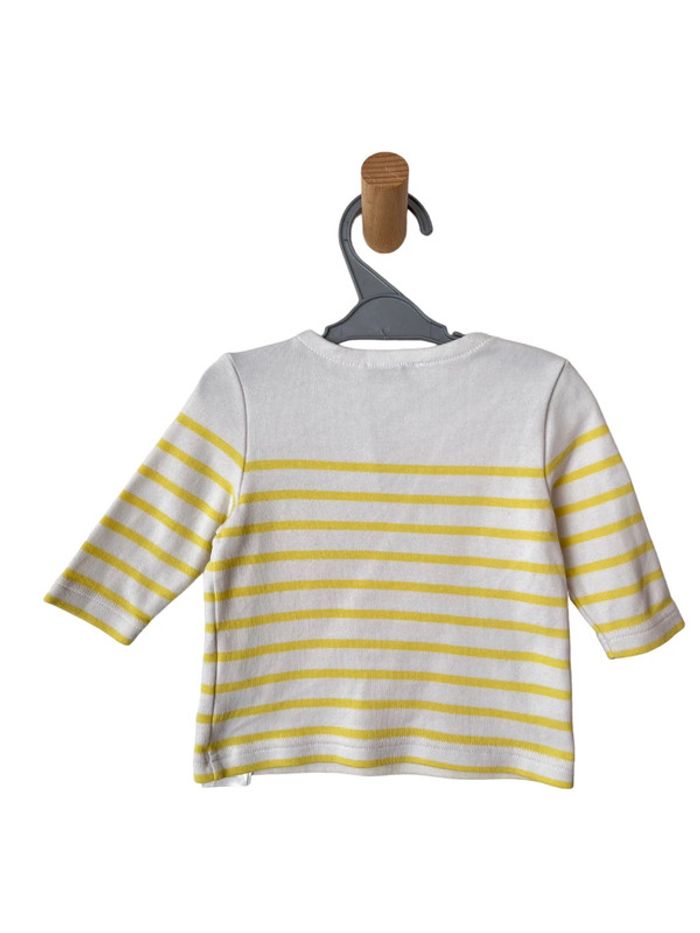 Marinière jaune et blanche - Armor Baby 6 mois - photo numéro 3