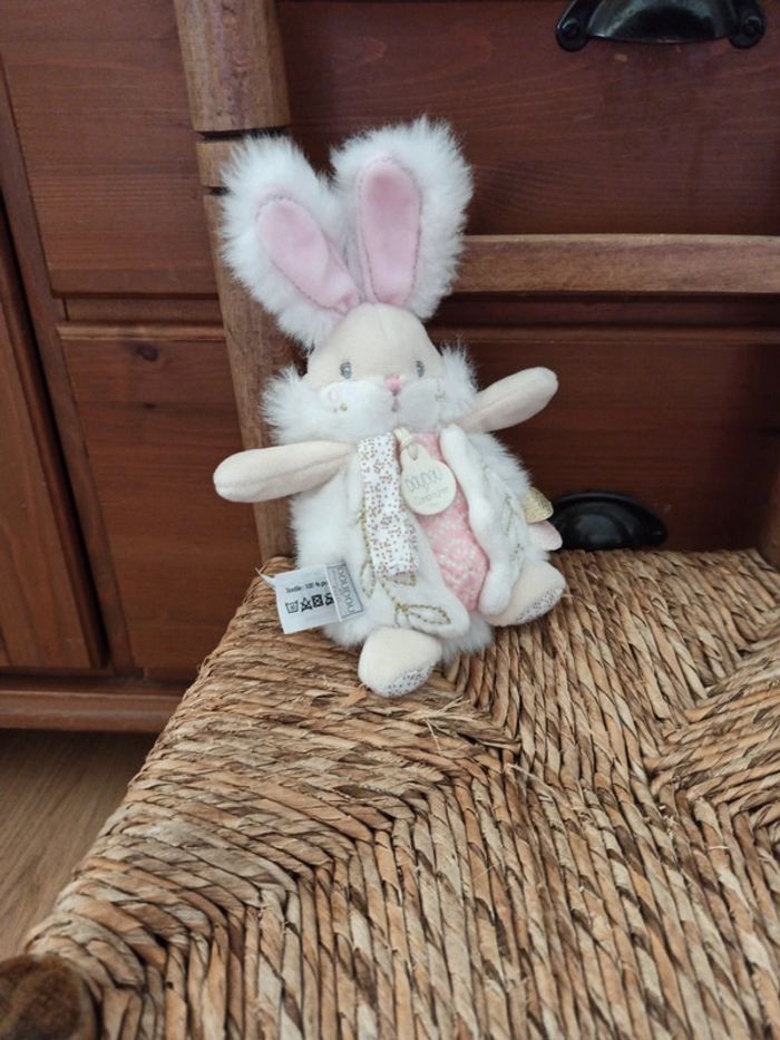 Lapin sucre rose doudou et compagnie hochet tbe - photo numéro 2