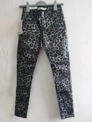 Pantalon Slim Léopard Hello Miss Taille 36