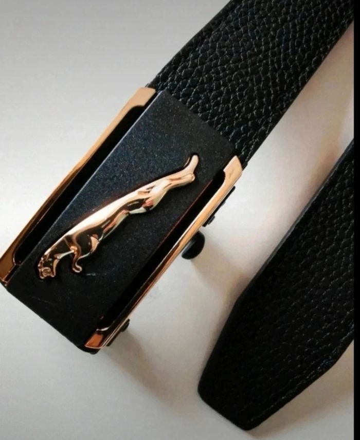 F91 ceinture homme d'affaire cuir noir boucle automatique - photo numéro 4