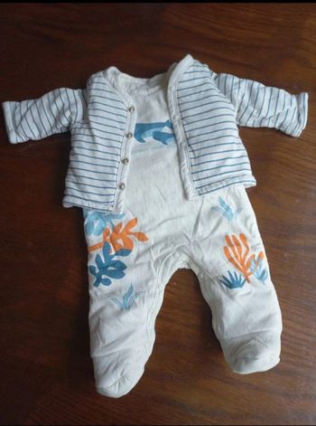 Ensemble Gémo combinaison chaude + gilet  (neuf)