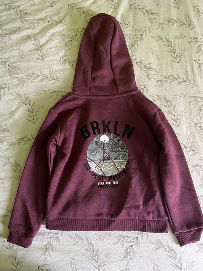 Sweat à capuche à motif garçon, taille 3 ans - photo numéro 2