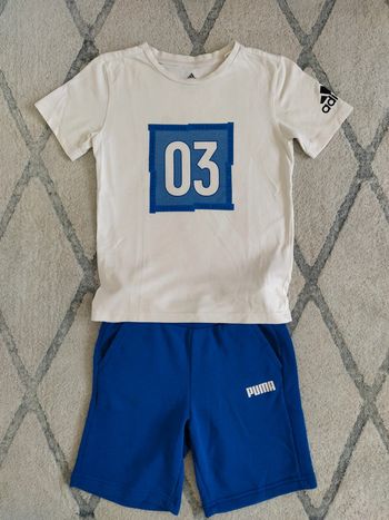Lot t-shirt+short 7/8 ans