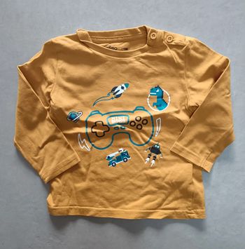 Tee shirt manches longues Gémo mini boss 18 mois
