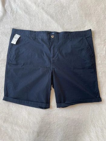 Short chino bermuda pantacourt bleu marine uni classique avec poches kiabi taille 62