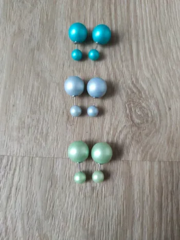 Lot de 3 paires de boucles d'oreilles neuves