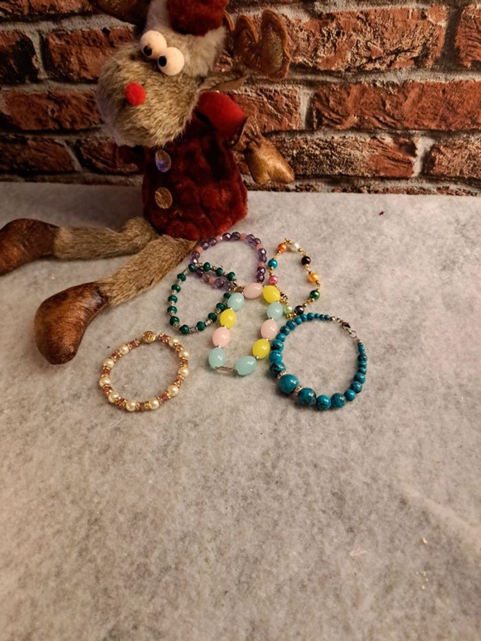 Lot de bracelets multicolore chic