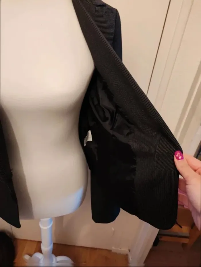 Blazer femme taille 42 à rayures blanches - photo numéro 8