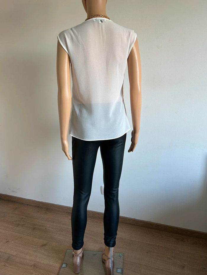 Blouse blanche sans manches Morgan taille 34 jamais portée - photo numéro 9