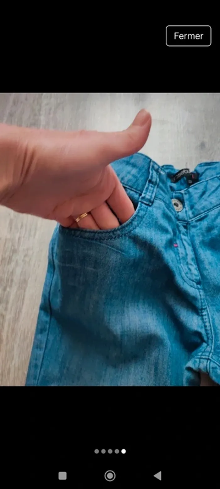 Jeans pantalon enfant fille taille 12 ans - photo numéro 5