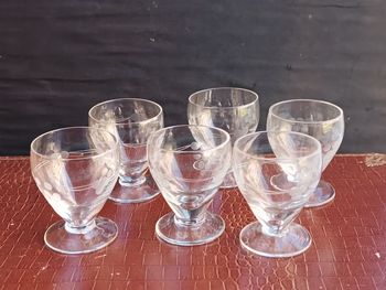 6 petits verres fins