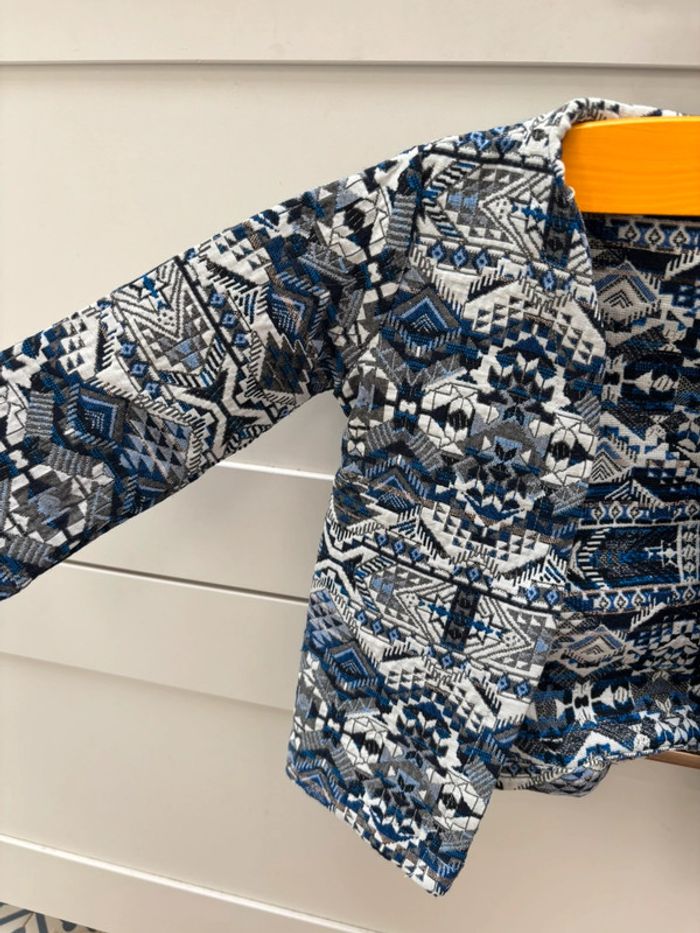 Veste cousue main bleue taille 3 ans - photo numéro 2