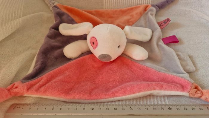 Doudou plat lapin/ chien œil rose obaibi - photo numéro 2