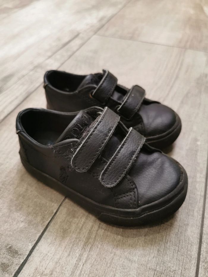 🌿Basket Ralph Lauren enfant taille 22 noir scratch - photo numéro 5