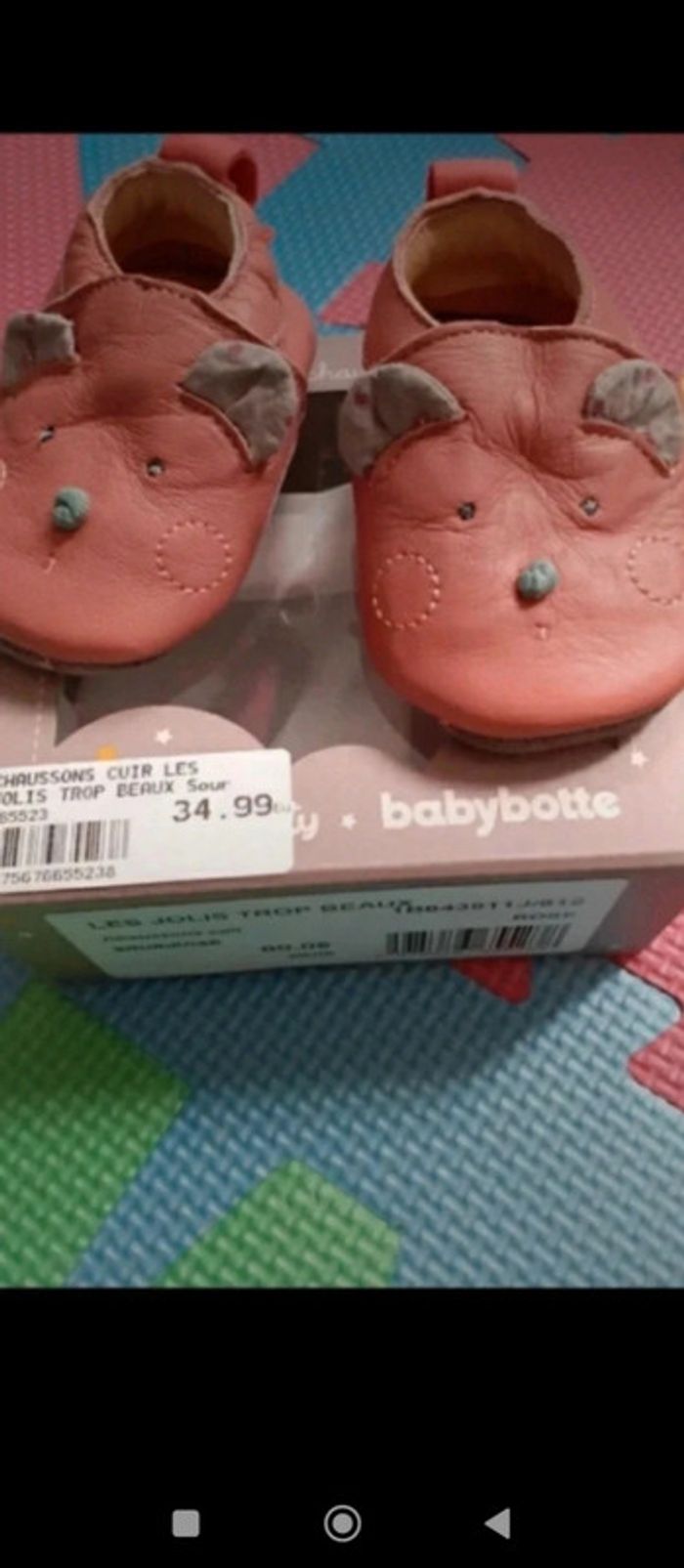 Chausson cuir bébé