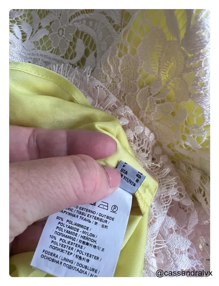 Robe jaune dentelle - Pinko - photo numéro 6