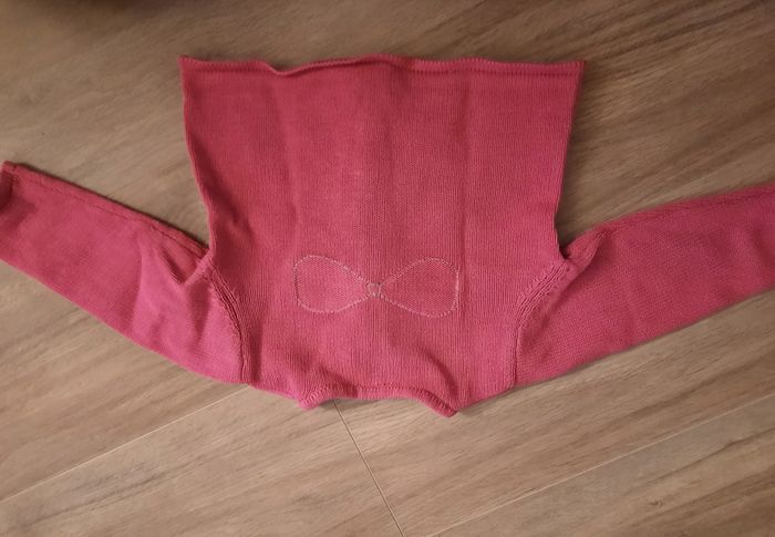 Gilet zippé rose avec noeud Orchestra 9 mois - photo numéro 3