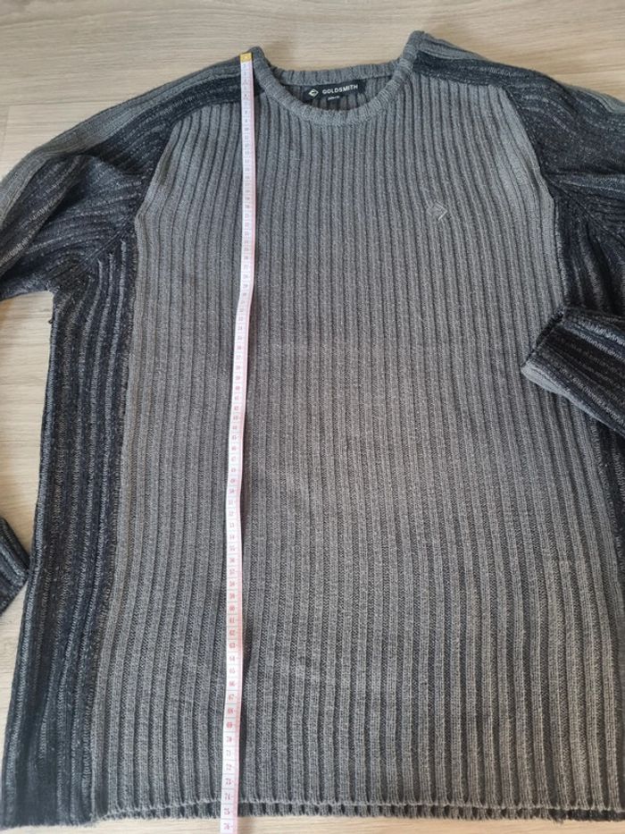 Pull col rond gris/noir Goldsmith Homme Taille xxl - photo numéro 3
