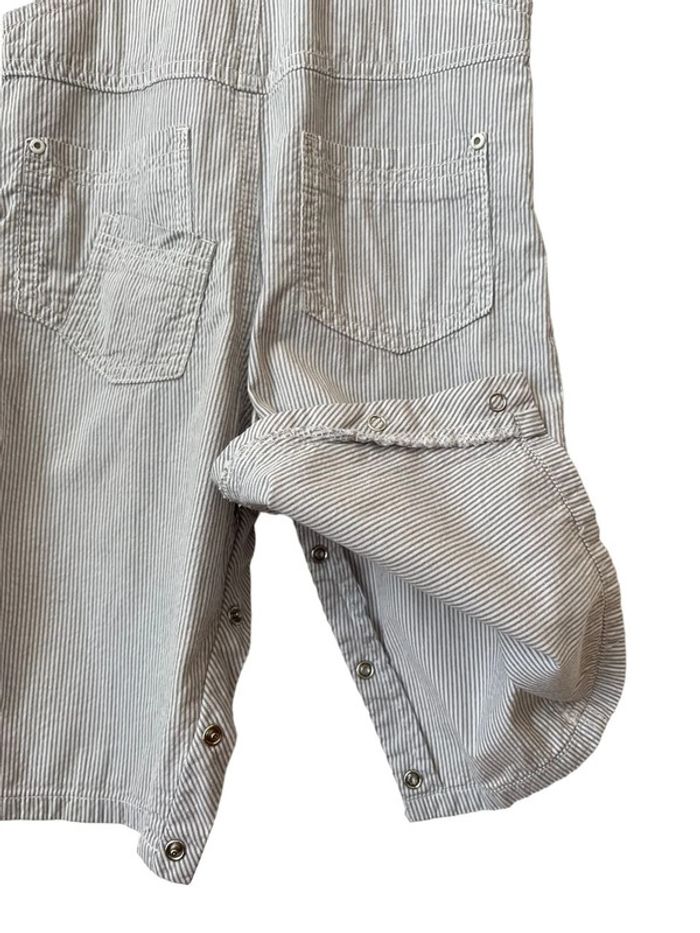 Salopette légère rayée gris et blanc - Sergent Major 12 mois (74cm) - photo numéro 4