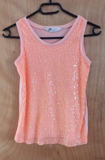 Débardeur orange avec sequins - H&M